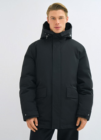 Утеплённая парка с капюшоном