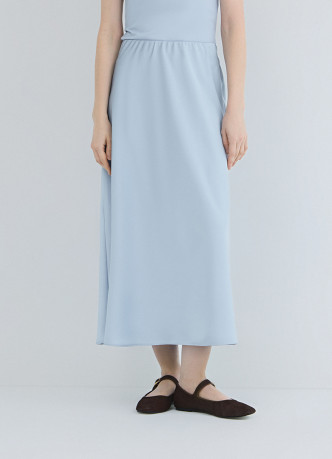 Атласная юбка миди А-силуэта