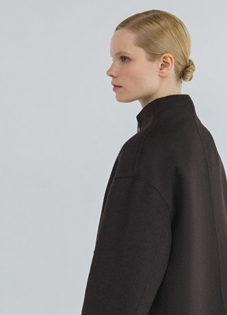 Бомбер из пальтовой ткани