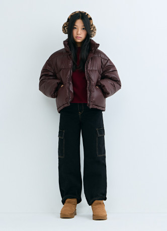 Короткий пуховик для девочек