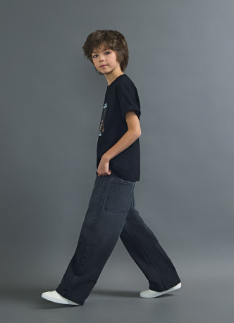 Широкие джинсы с градиентом для мальчиков