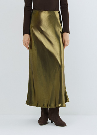 Юбка из ткани с эффектом жидкого золота