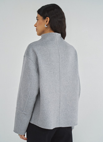 Бомбер из пальтовой ткани