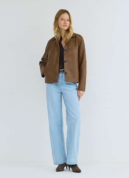 Куртка из искусственной кожи Желтый 5999₽