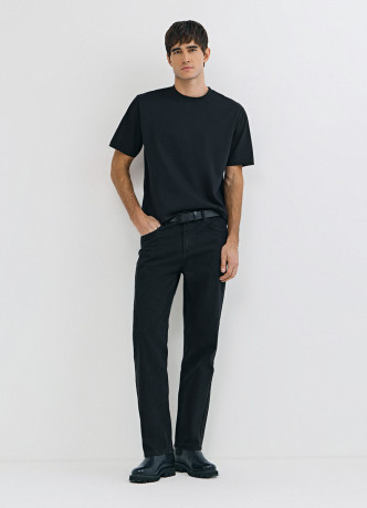 Джинсы Straight с накатом