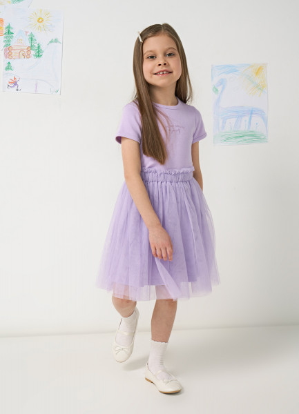 Юбка трикотажная для девочек, Фиолетовый O`Stin GT6679O02-70 - фото 3