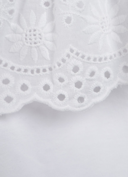 Блузка с коротким рукавом для девочек, Белый O`Stin GT469AO02-00, размер 134 - фото 6