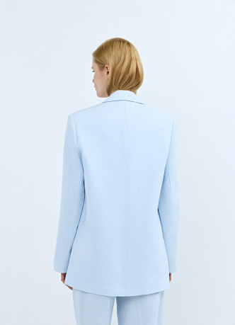 Двубортный льняной жакет