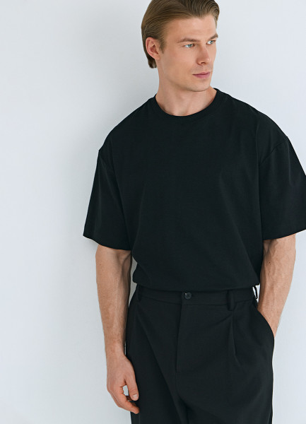 

Футболка из хлопка с фотопринтом, Черный