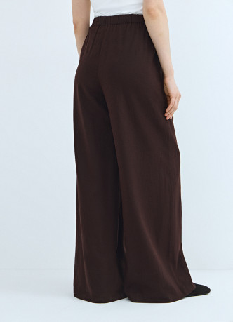 Широкие льняные брюки