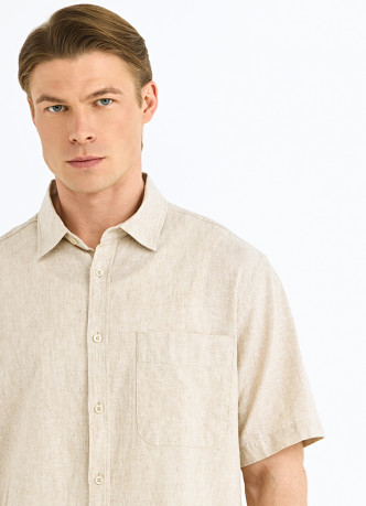 Рубашка изо льна и хлопка
