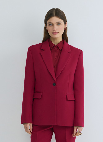 Однобортный приталенный жакет