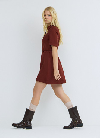 Платье мини из искусственной замши