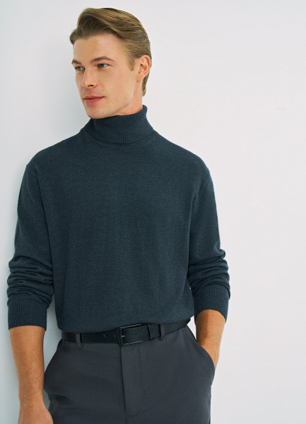 

Базовый джемпер с содержанием шерсти, Серый