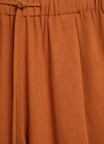 Широкие льняные брюки