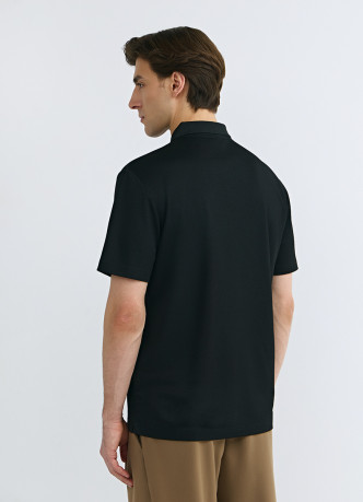 Поло из техноткани с воротником на молнии