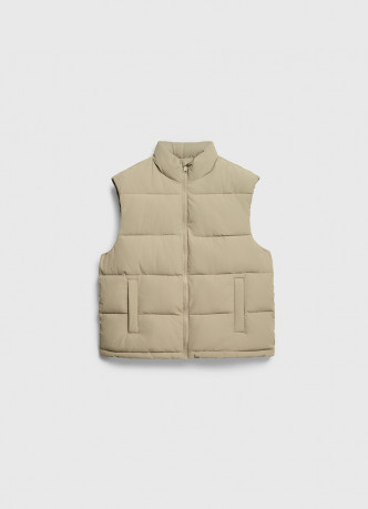 Стёганый утеплённый жилет с воротником-стойкой