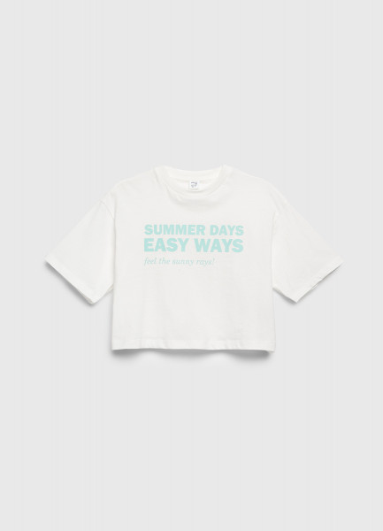 

Футболка с принтом для девочек, Белый