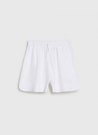 Шорты пижамные из ткани с жатым эффектом