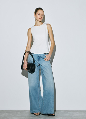 Майка с баской и рельефами