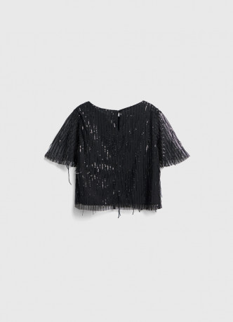 Блузка с пайетками для девочек