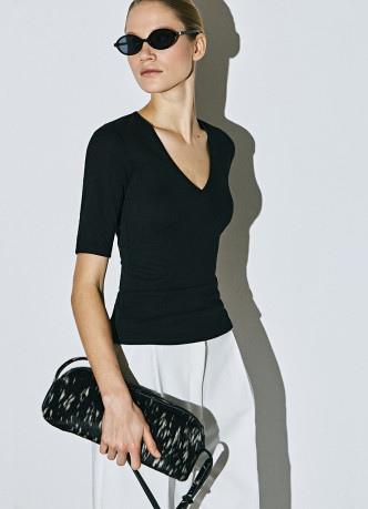 Сумка из натуральной кожи с мехом