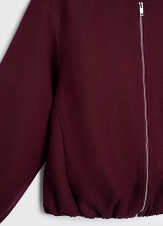 Льняной бомбер на молнии