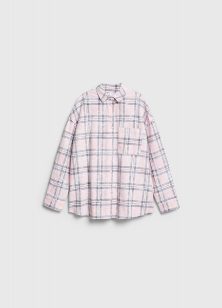 

Рубашка в клетку для девочек, Розовый