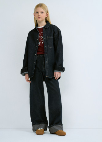 Джинсовая рубашка для девочек