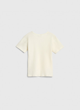 Футболка в рубчик с вышивкой для девочек