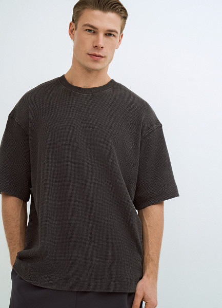 

Футболка из структурной ткани, Серый