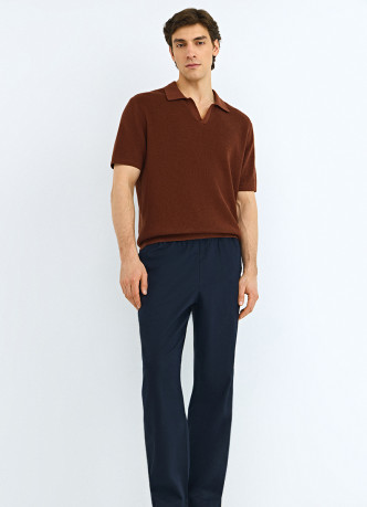 Брюки изо льна и хлопка