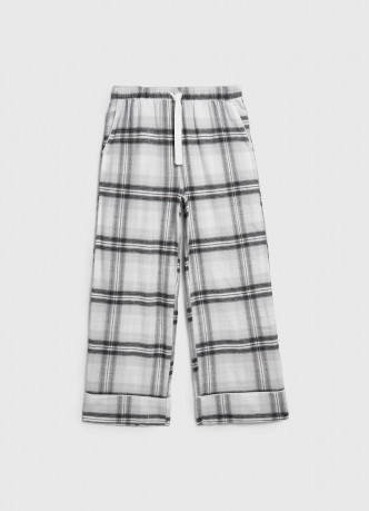 Пижамные брюки в клетку из фланели