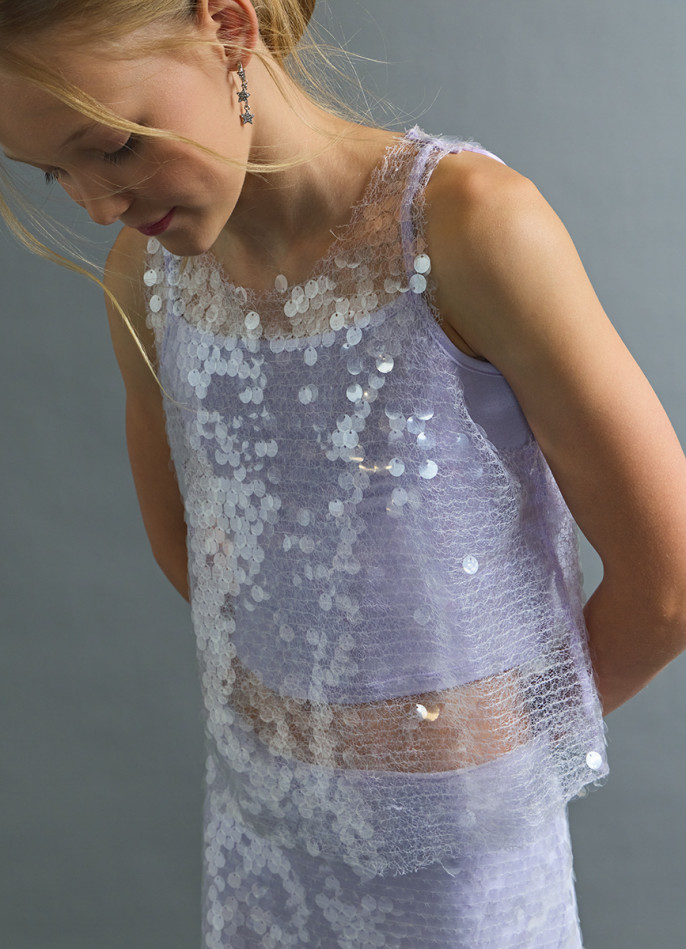 Топ с пайетками для девочек