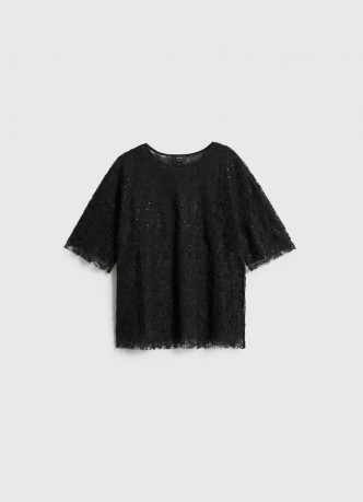 Полупрозрачная ажурная футболка