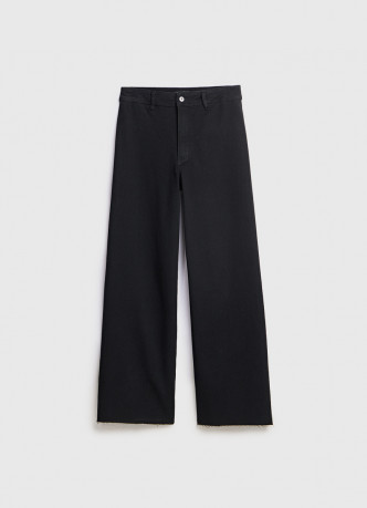 Укороченные широкие джинсы