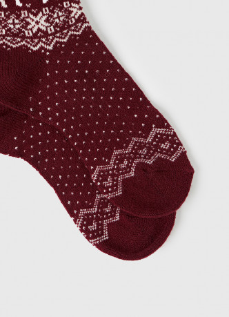 Тёплые носки с шерстью и узором