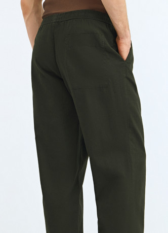 Брюки изо льна и хлопка