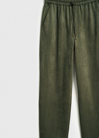 Брюки Baggy из искусственной замши