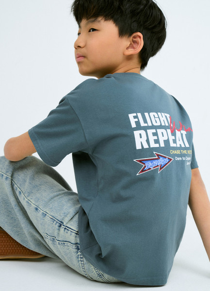Футболка с принтом для мальчиков Синий 1199₽