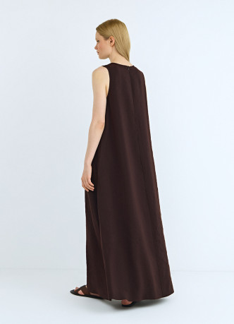 Платье макси из купры