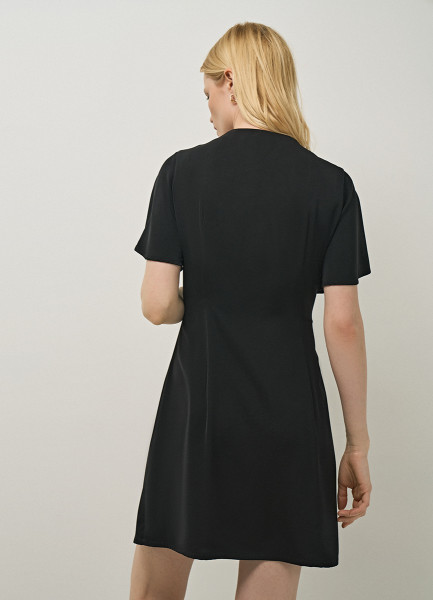 Двубортное платье с металлическими пуговицами, Черный O`Stin LR4685O02-99 - фото 3