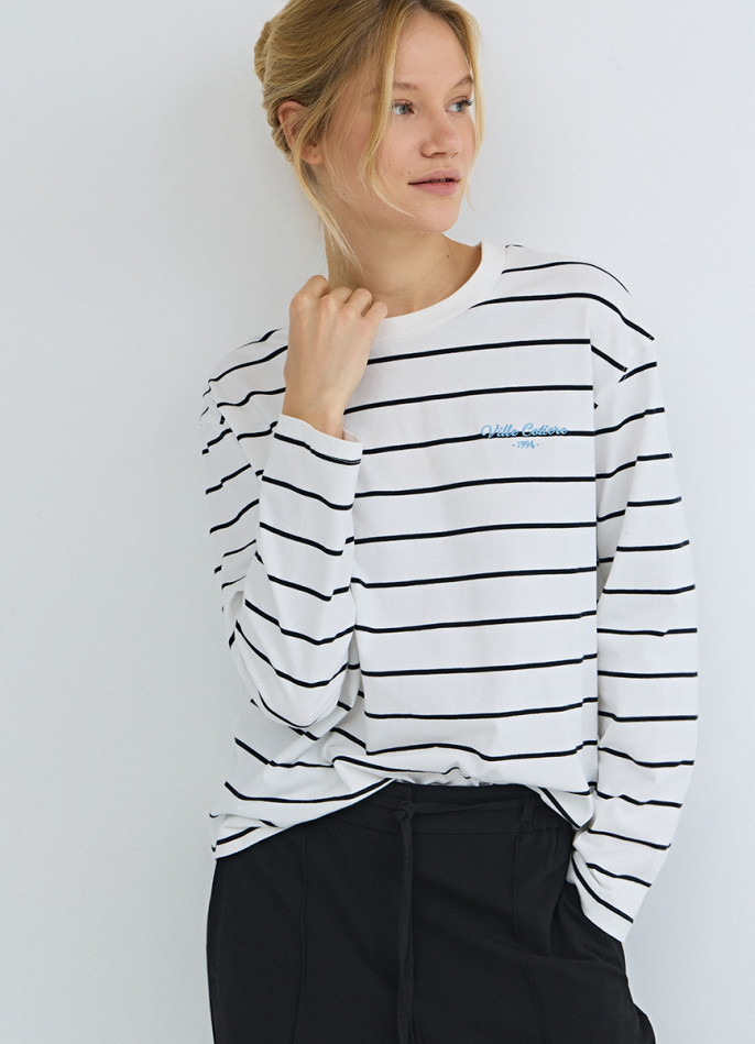 Лонгслив в полоску