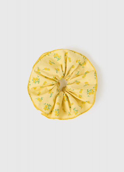 Резинка для волос с цветочным принтом для девочек, Желтый