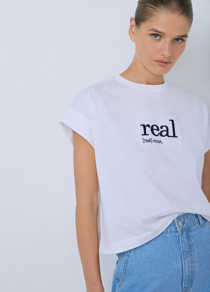 

Футболка с вышивкой, Белый