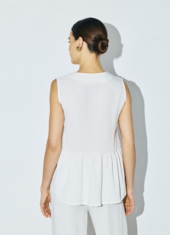 Топ из вискозы с застёжкой