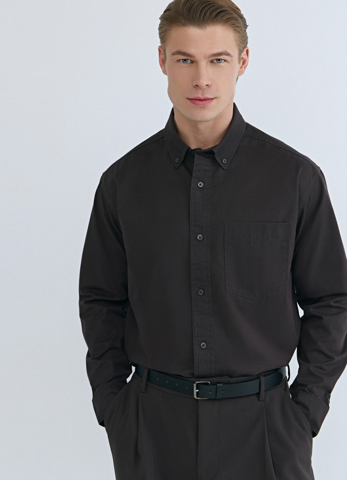 Рубашка из твила с карманом