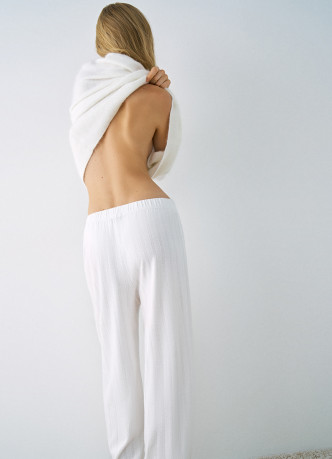 Пижамные брюки из ажурного трикотажа