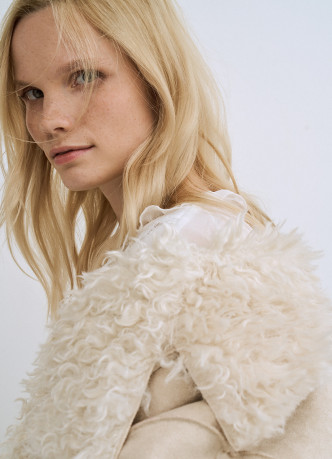 Дублёнка из искусственной замши и меха