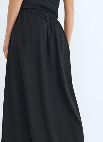 Юбка изо льна с поясом на кулиске